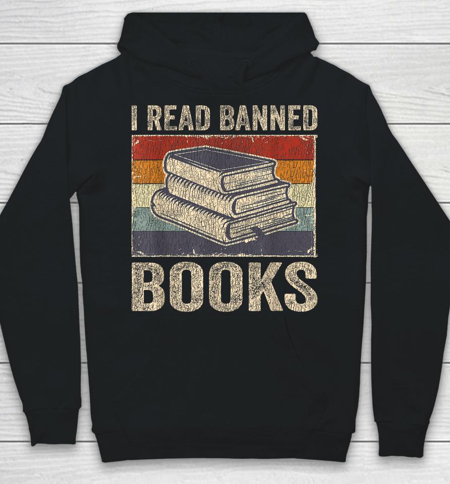 I Read Banned Books Week Librarian Freedom Reader Nerd Men Hoodie