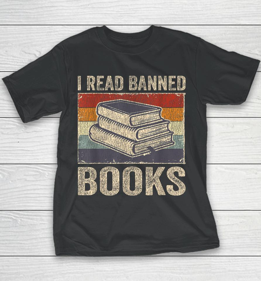 I Read Banned Books Week Librarian Freedom Reader Nerd Men Youth T-Shirt