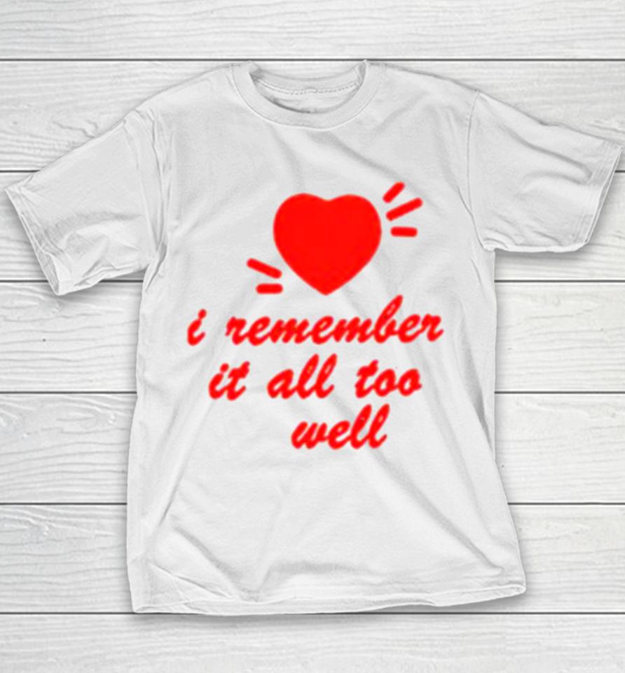 I Remember All Too Well Taylor’s Version Red Heart Youth T-Shirt