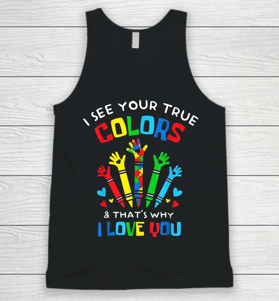 I See Your True Colors Puzzle Autism Unisex Tank Top