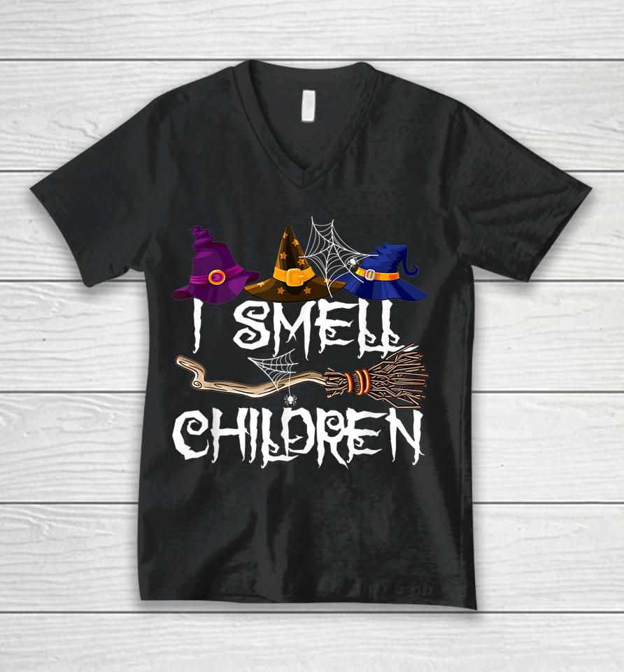 I Smell Children Funny Witches Halloween Party Costume Unisex V-Neck T-Shirt