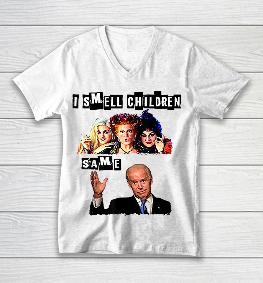 I Smell Children Joe Biden Halloween Unisex V-Neck T-Shirt