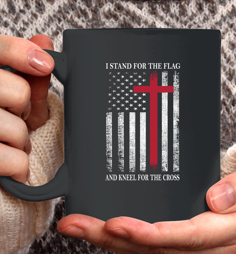 I Stand For The Flag And Kneel For The Cross Shirt Usa Flag Coffee Mug