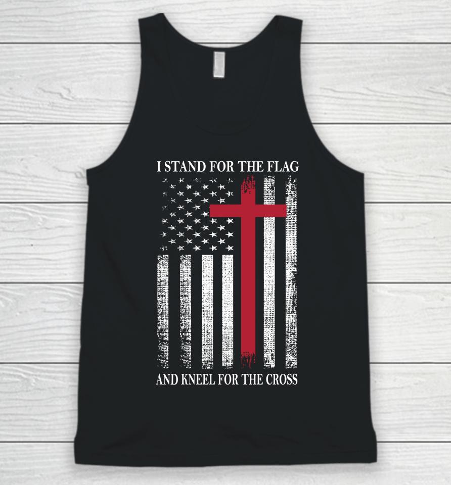 I Stand For The Flag And Kneel For The Cross Shirt Usa Flag Unisex Tank Top