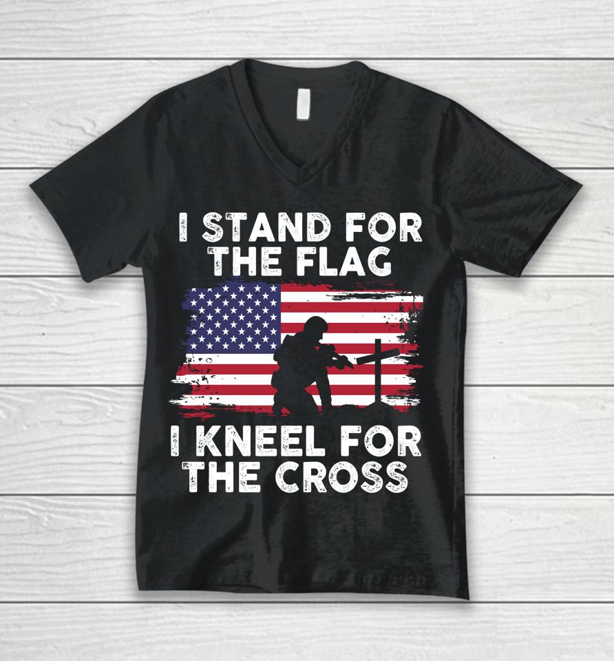 I Stand For The Flag Memorial Day Never Forget Veteran Unisex V-Neck T-Shirt
