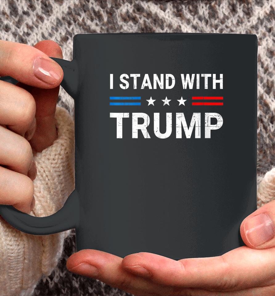 I Stand With Trump American Flag Usa Vintage Coffee Mug