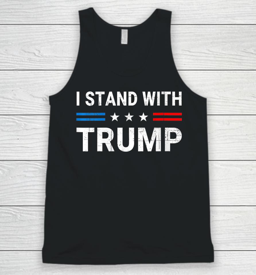 I Stand With Trump American Flag Usa Vintage Unisex Tank Top