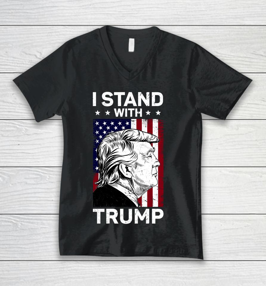 I Stand With Trump Unisex V-Neck T-Shirt