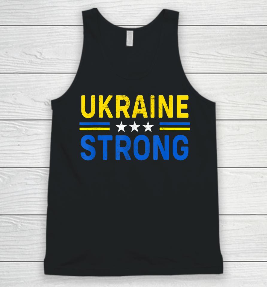 I Stand With Ukraine Flag Ukraine Strong Unisex Tank Top
