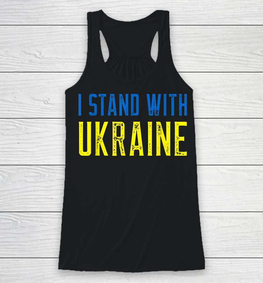 I Stand With Ukraine Racerback Tank