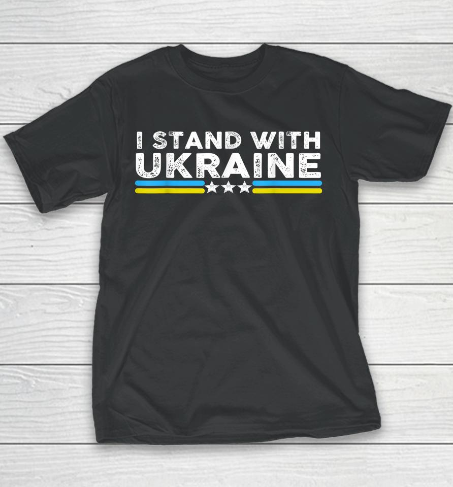 I Stand With Ukraine Ukrainian Lover Support Youth T-Shirt