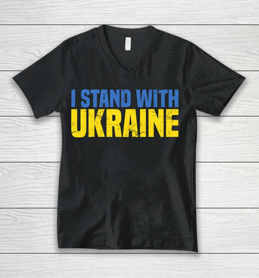 I Stand With Ukraine Vintage Unisex V-Neck T-Shirt