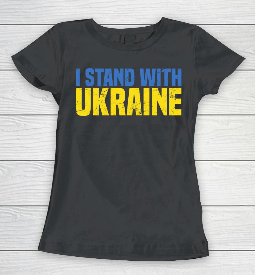 I Stand With Ukraine Vintage Women T-Shirt