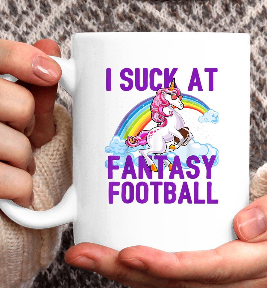 I Suck At Fantasy Football Unicorn Coffee Mug
