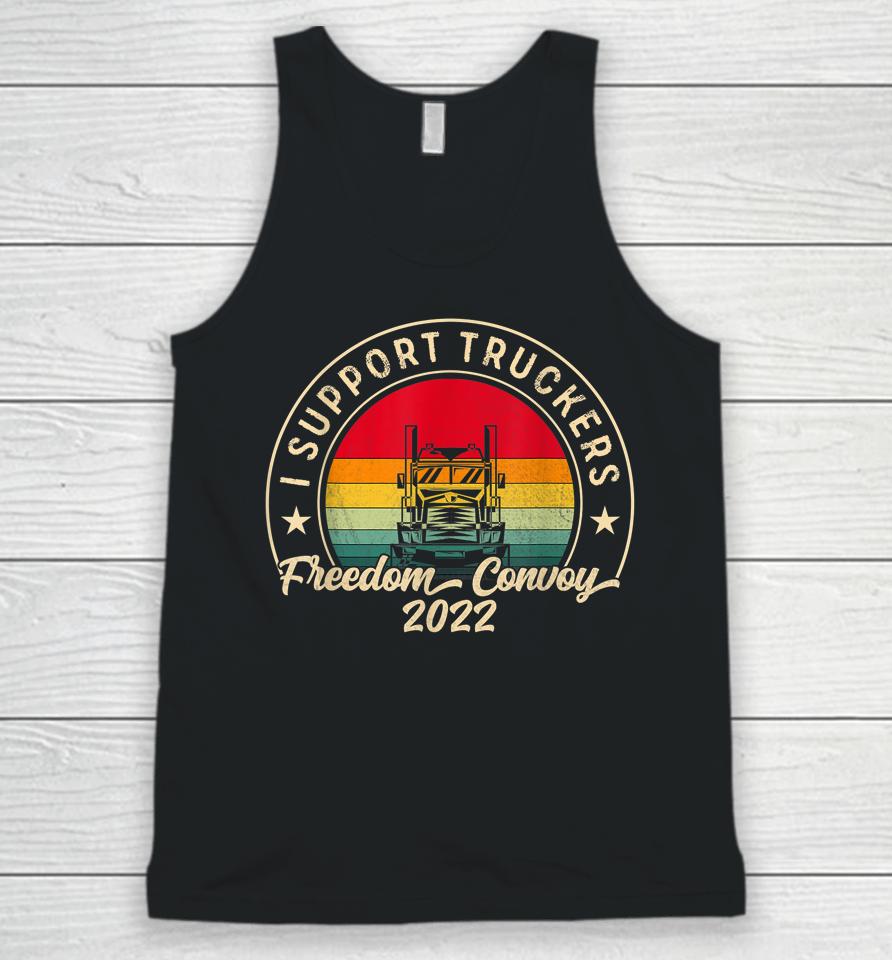 I Support Truckers Canada Usa Freedom Convoy 2022 Vintage Unisex Tank Top