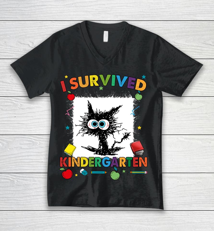 I Survived Kindergarten Last Day Of School Unisex V-Neck T-Shirt