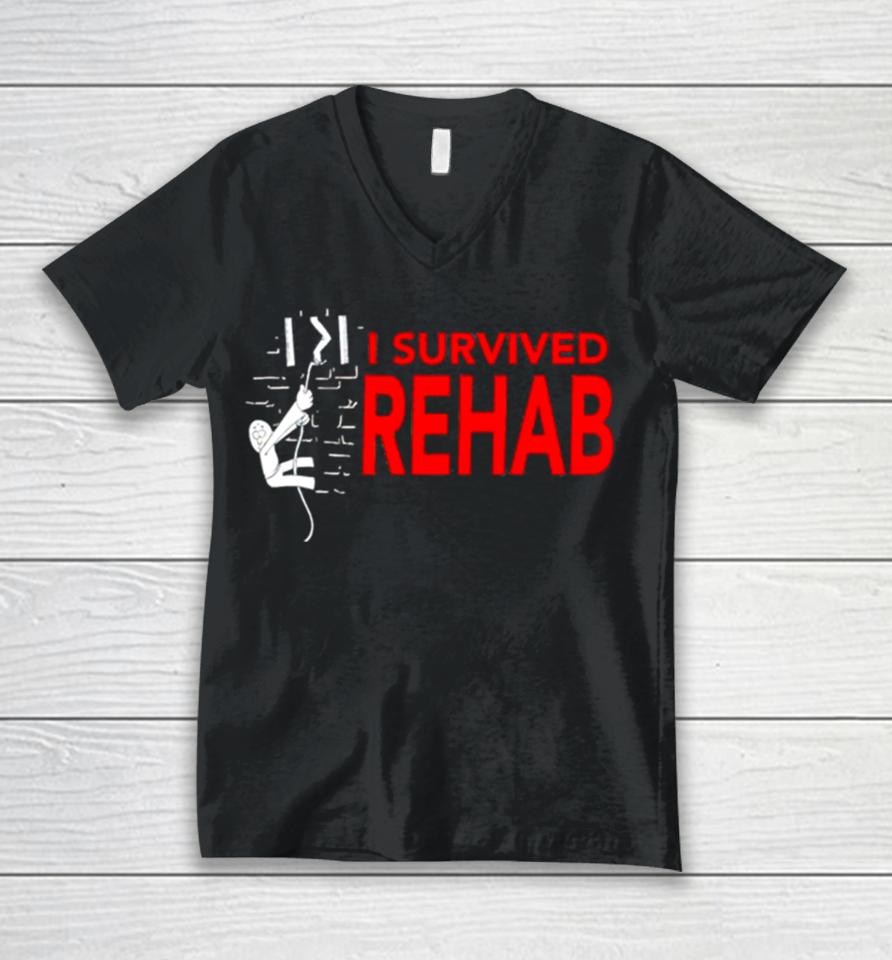 I Survived Rehab Unisex V-Neck T-Shirt