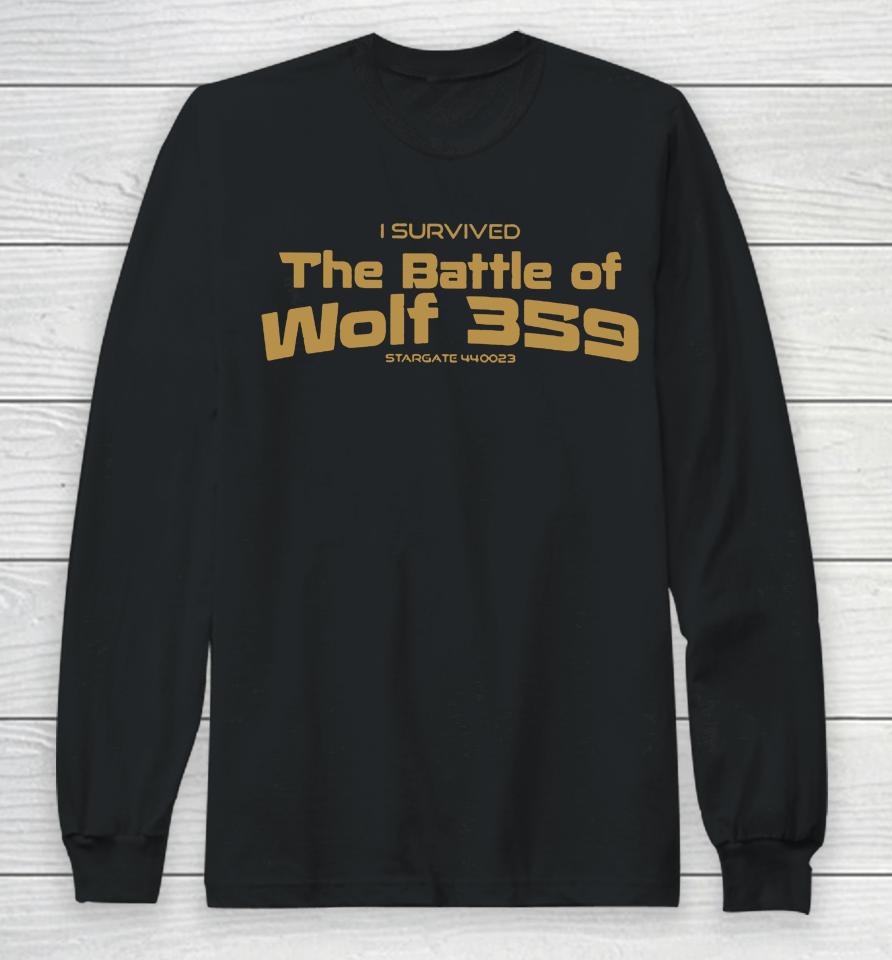 I Survived The Battle Of Wolf 359 Stargate 440023 Long Sleeve T-Shirt