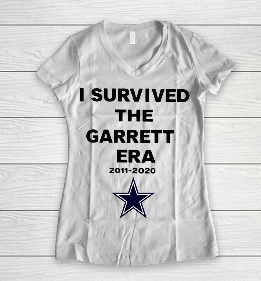 I Survived The Garrett Era 2011-2020 Women V-Neck T-Shirt
