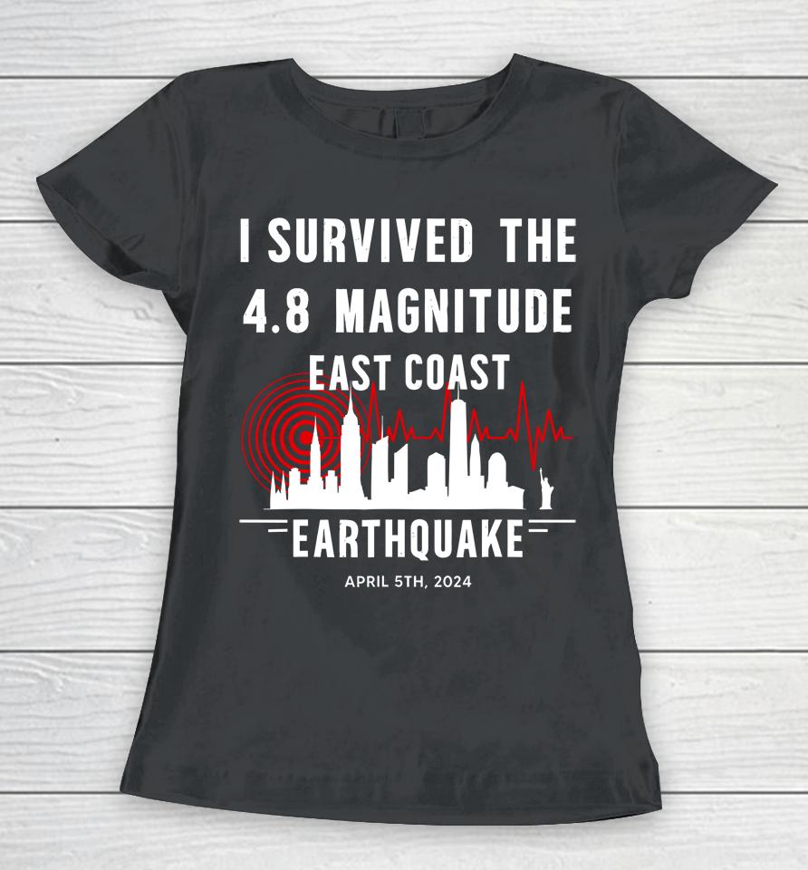 I Survived The Nyc Earthquake April 5Th 2024 Women T-Shirt