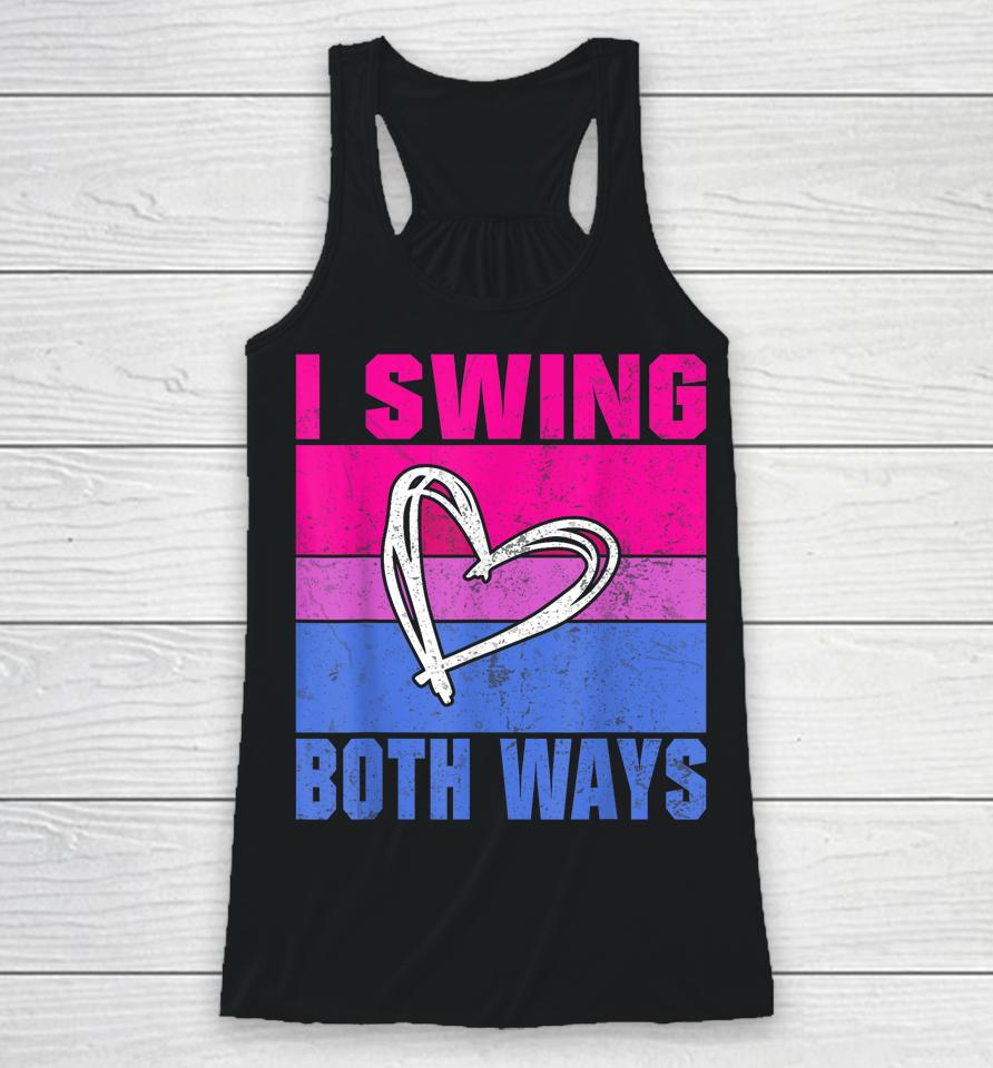 I Swing Both Ways Bisexual Racerback Tank