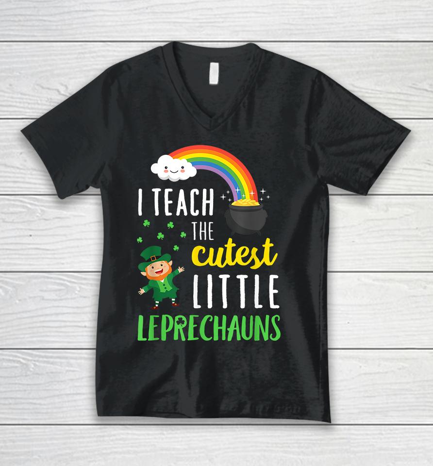 I Teach The Cutest Little Leprechauns Unisex V-Neck T-Shirt