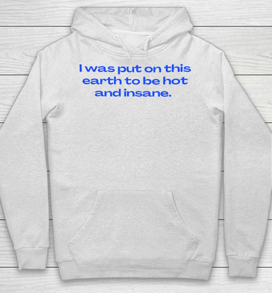 I Was Put On This Earth To Be Hot And Insane Hoodie