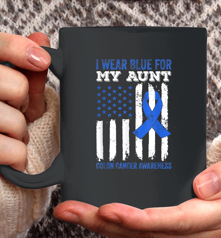 I Wear Blue For My Aunt Colon Cancer Awareness Coffee Mug