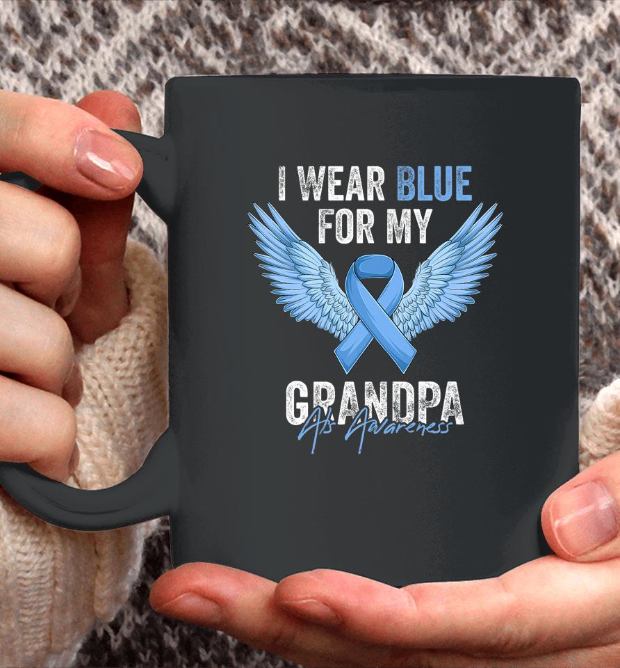 I Wear Blue For My Grandpa Als Awareness Angel Ribbon Coffee Mug