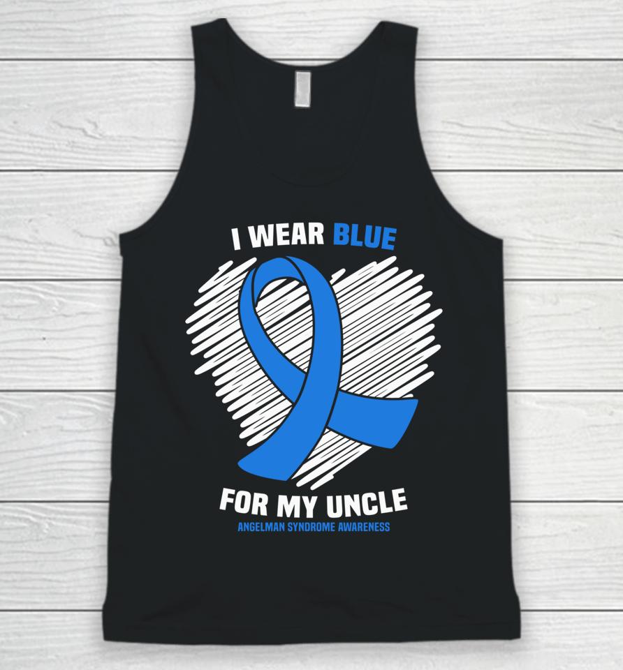 I Wear Blue For My Uncle Angelman Syndrome Awareness Unisex Tank Top