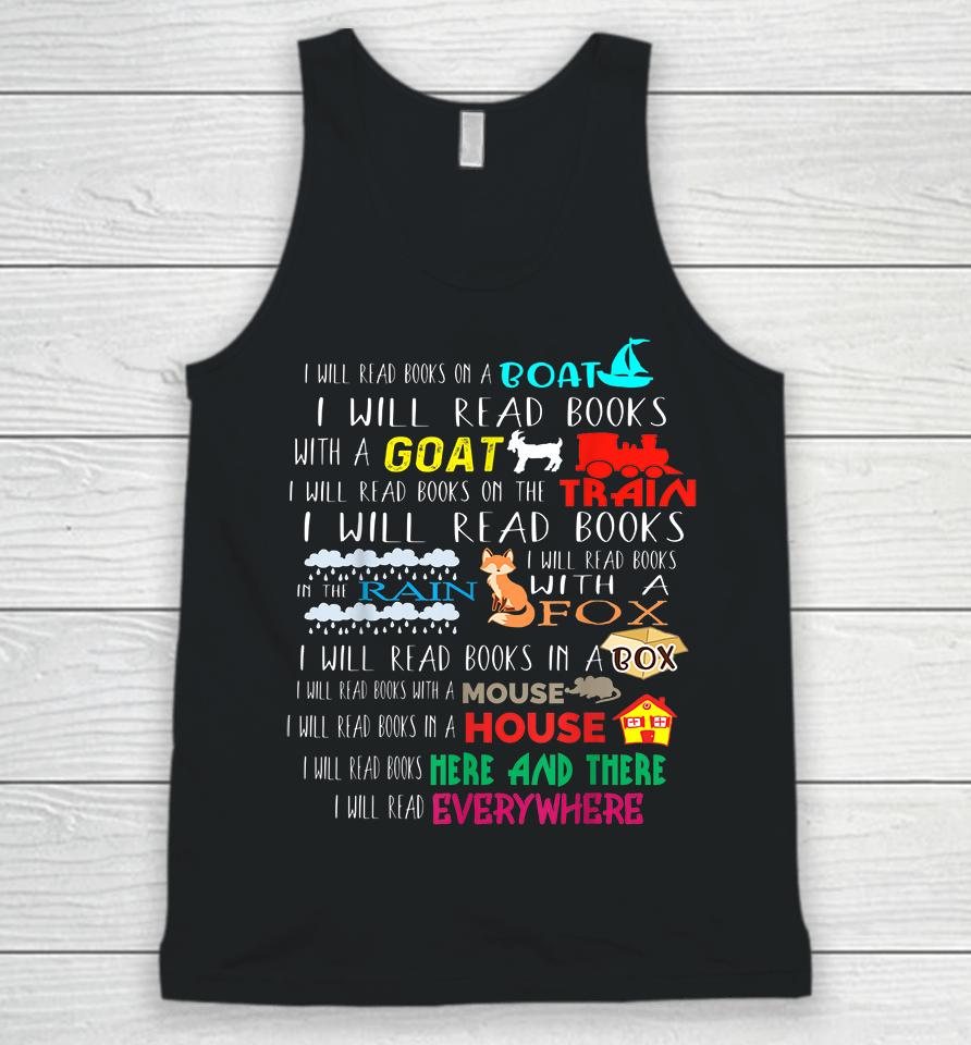 I Will Read Books On A Boat &Amp; Everywhere Reading Unisex Tank Top