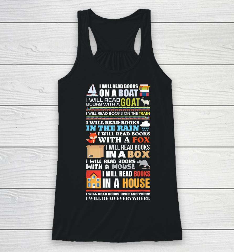 I Will Read Books On A Boat Reading Gift For Readers Racerback Tank