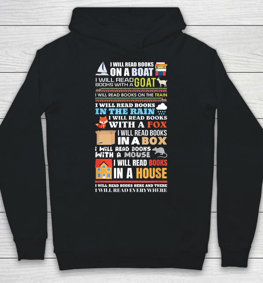 I Will Read Books On A Boat Reading Gift For Readers Hoodie