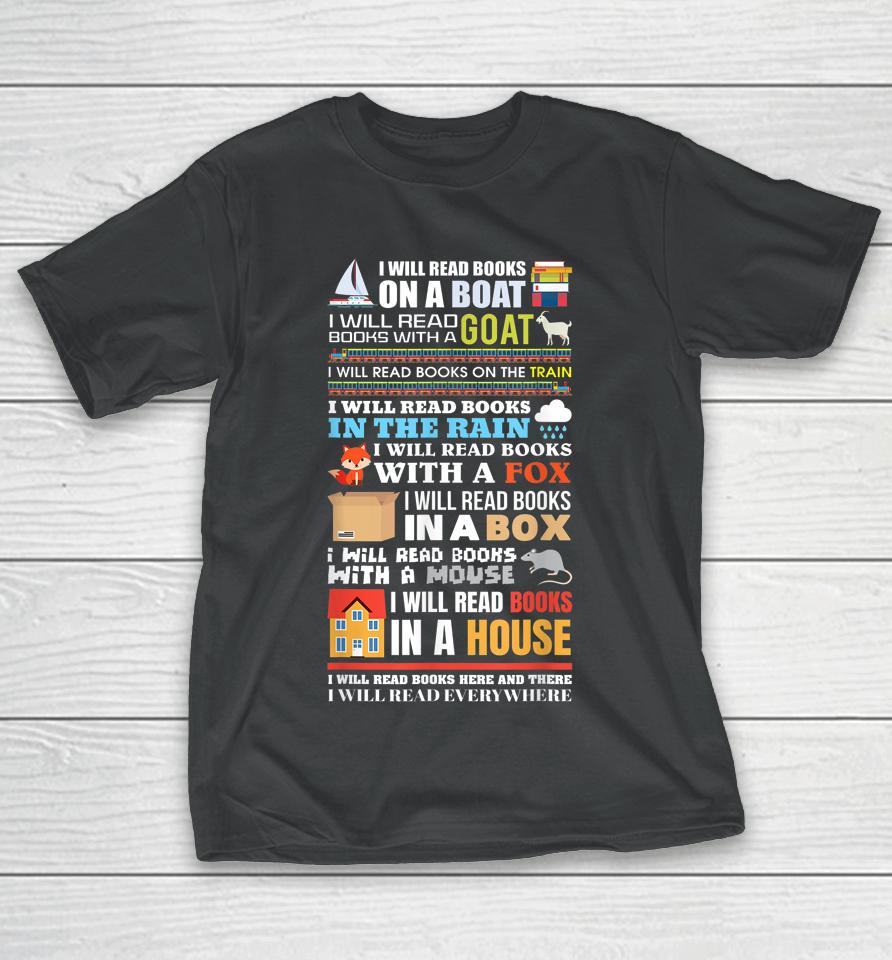 I Will Read Books On A Boat Reading Gift For Readers T-Shirt