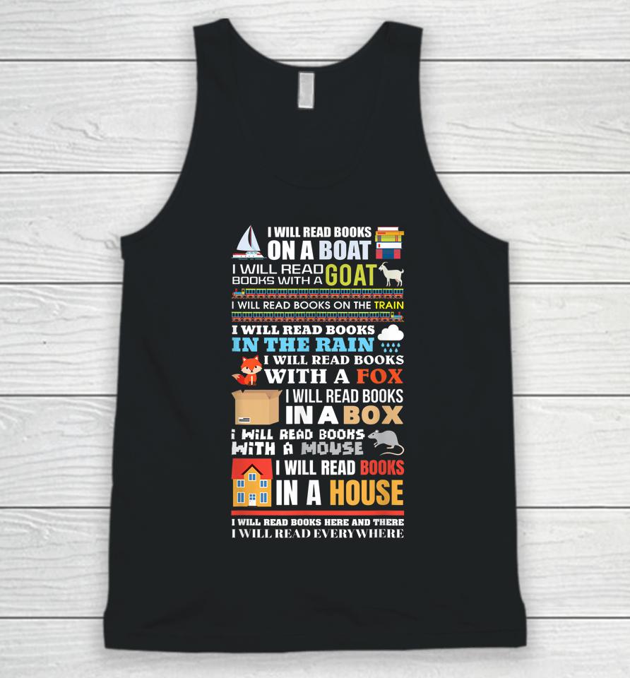 I Will Read Books On A Boat Reading Gift For Readers Unisex Tank Top