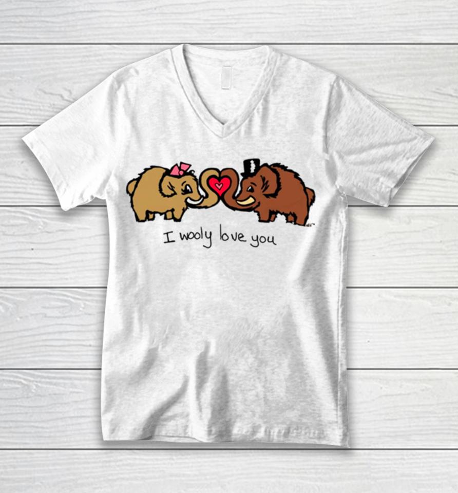 I Wooly Mammoth Love You Unisex V-Neck T-Shirt