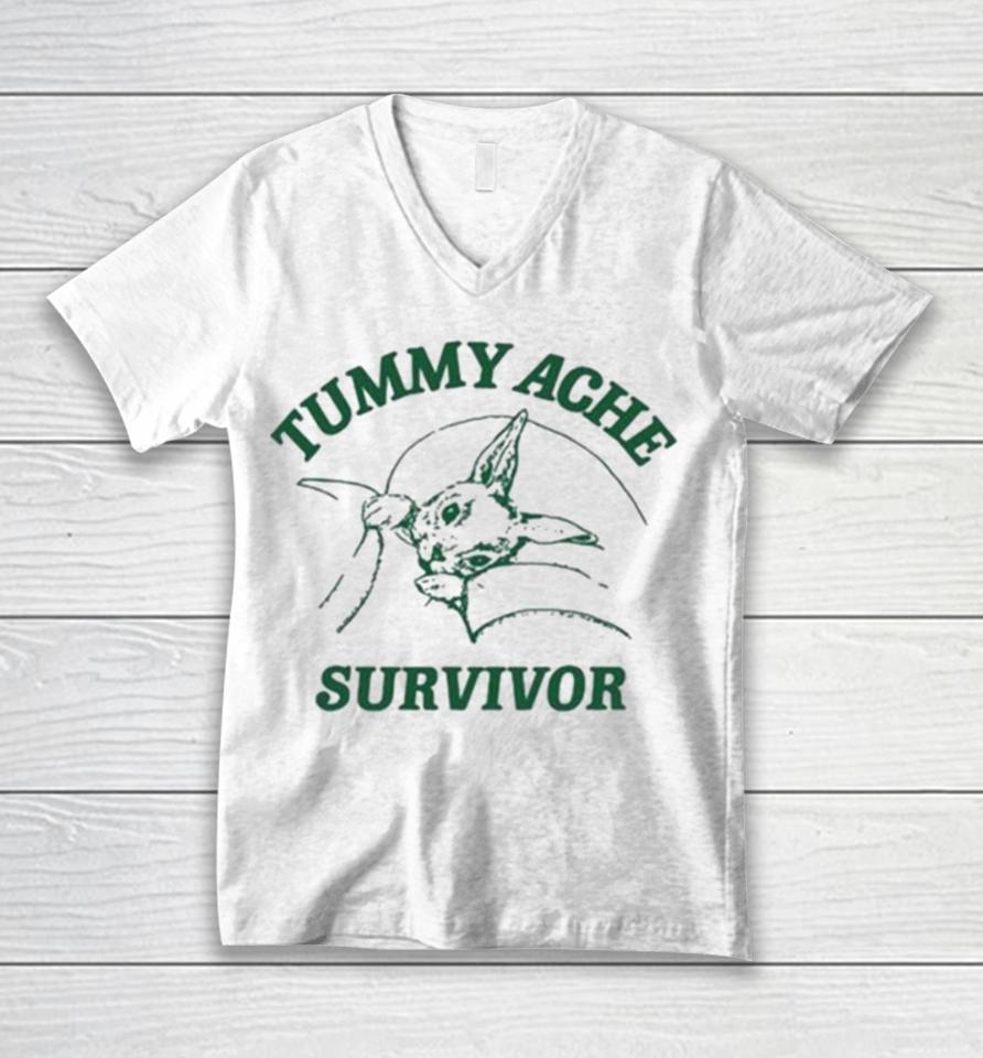 Ibs Tummy Ache Survivor Rabbit Coomstress Unisex V-Neck T-Shirt