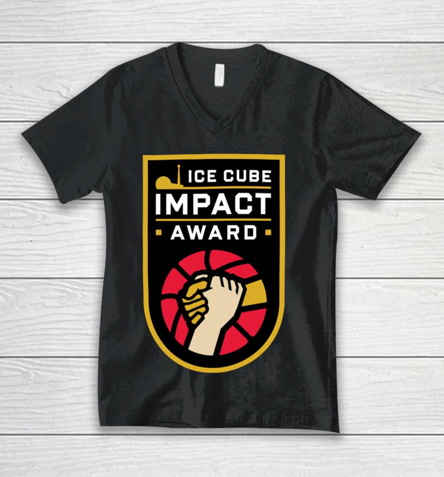 Ice Cube Wearing Ice Cube Impact Award Unisex V-Neck T-Shirt