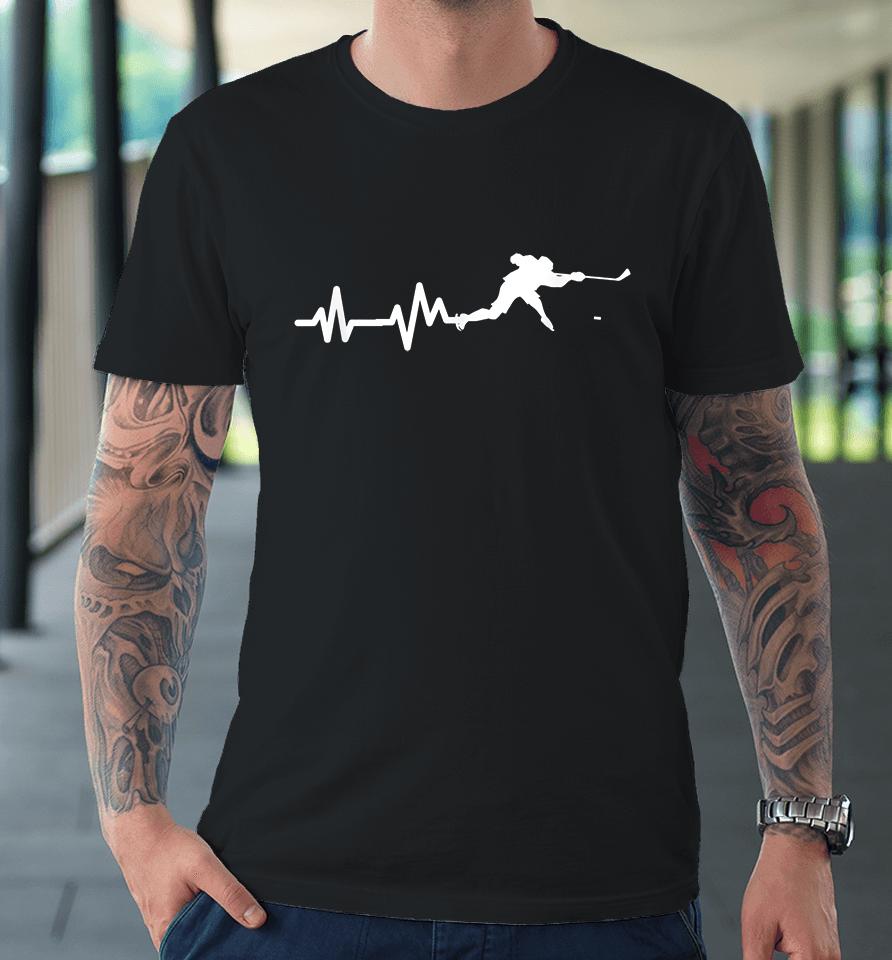 Ice Hockey Heartbeat Premium T-Shirt