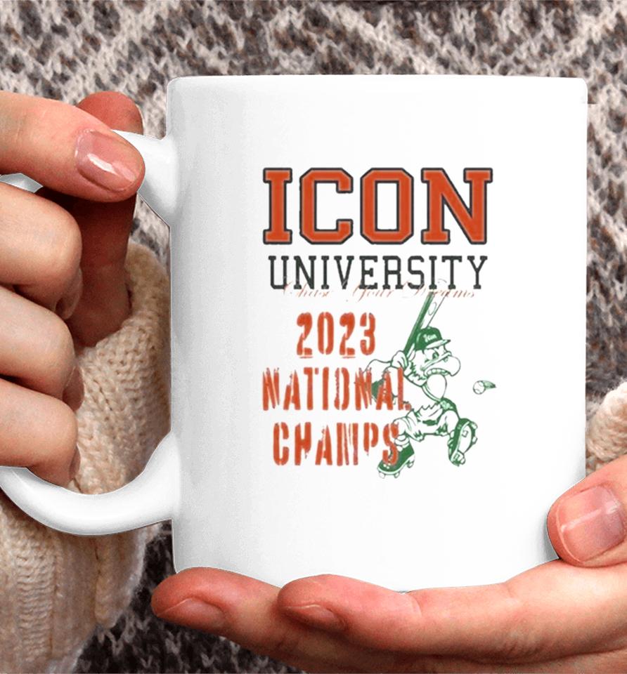 Icon University Chase Your Dreams 2023 National Champs Mascot Coffee Mug