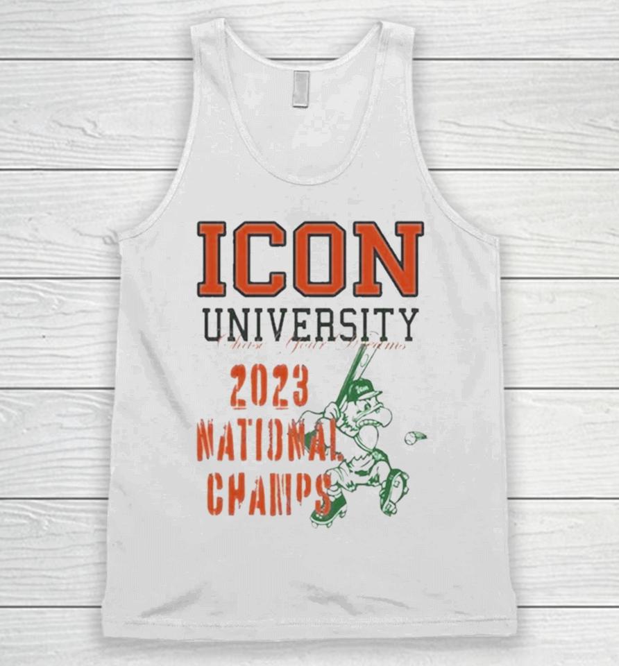 Icon University Chase Your Dreams 2023 National Champs Mascot Unisex Tank Top