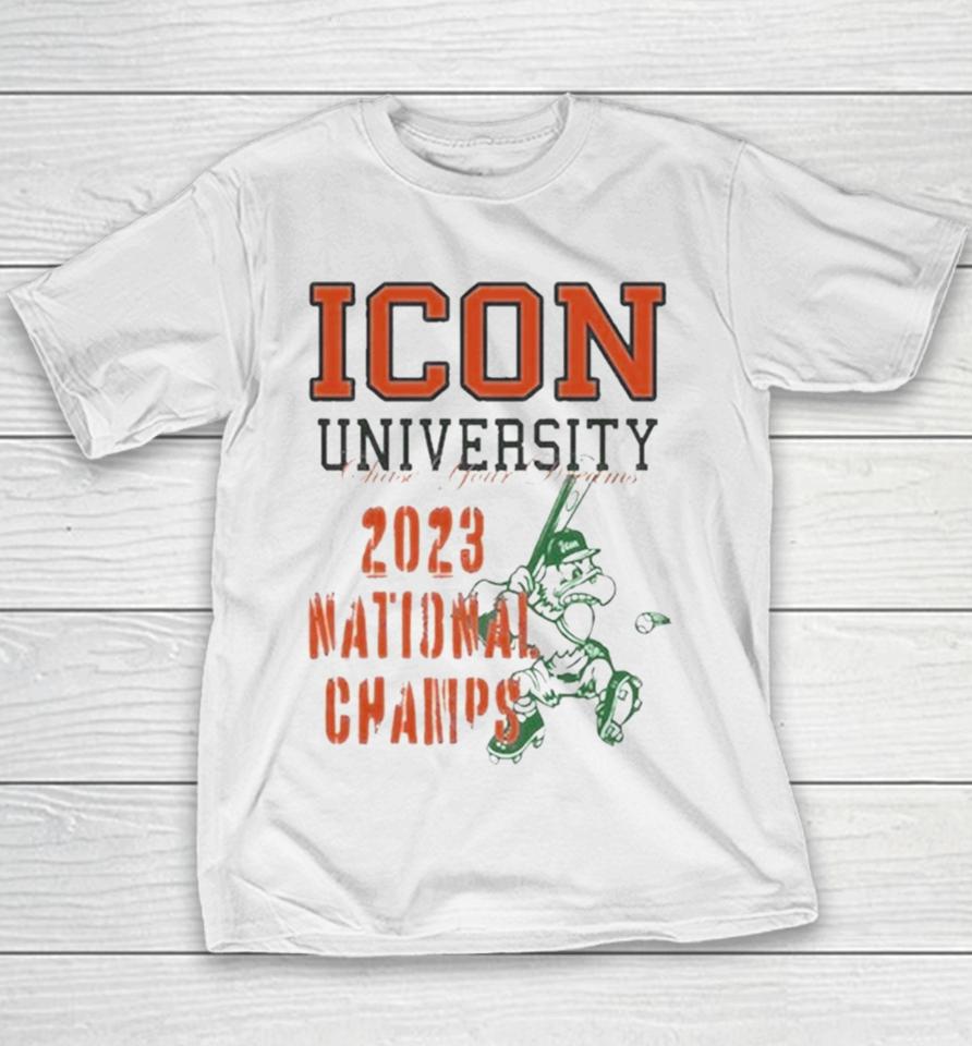 Icon University Chase Your Dreams 2023 National Champs Mascot Youth T-Shirt