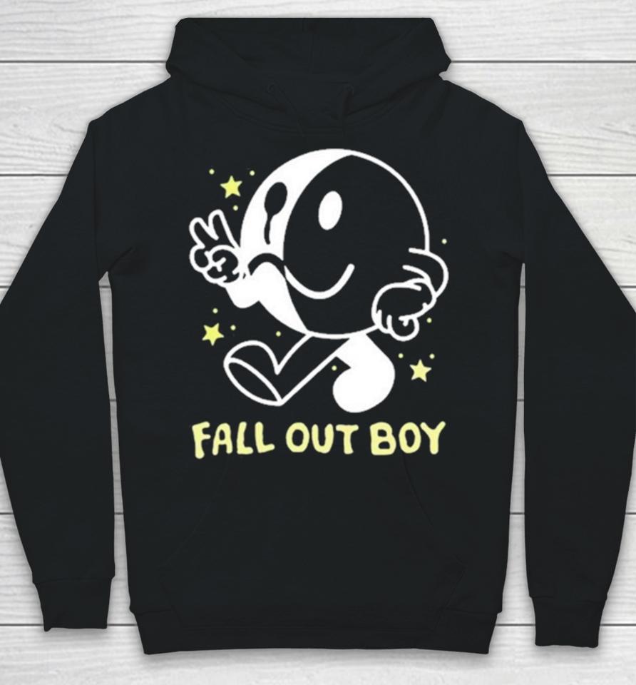 Icon White Black Fall Out Boy Peace Smiley Pullover Hoodie