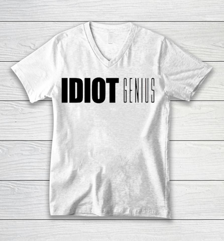 Idiot Genius Unisex V-Neck T-Shirt