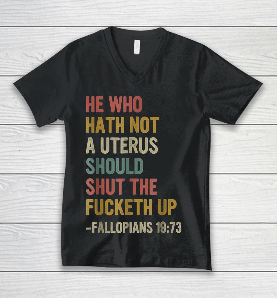 If I Wanted The Government In My Uterus Unisex V-Neck T-Shirt