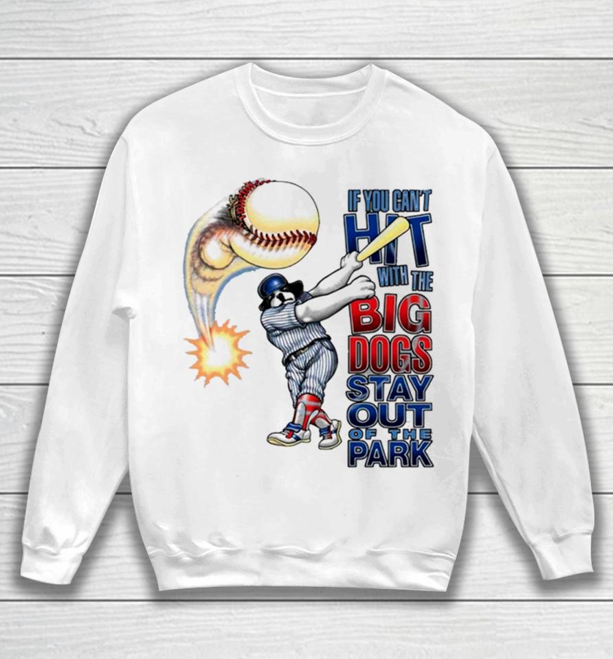 If You Can’t Hit With The Big Dog Stay Out Of The Park Baseball Sweatshirt