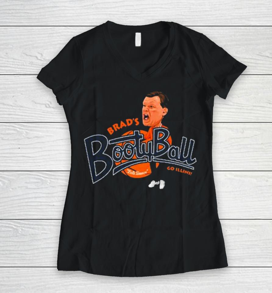 Illinois Basketball Brads Booty Ball Women V-Neck T-Shirt