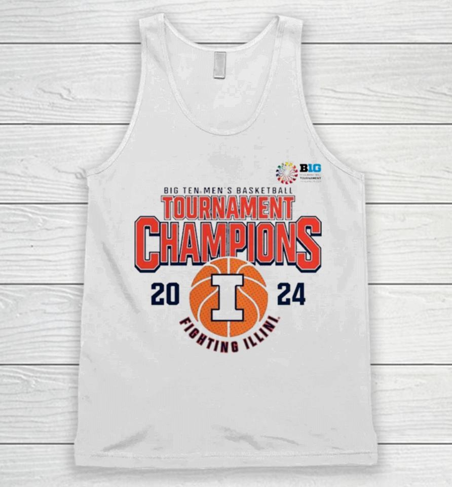 Illinois Fighting Illini 2024 Big Ten Men’s Basketball Conference Tournament Champions Unisex Tank Top