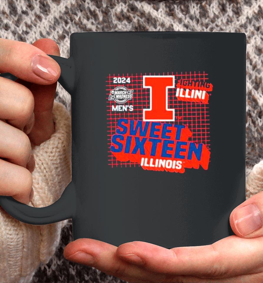 Illinois Fighting Illini 2024 Men’s Basketball Sweet Sixteen Coffee Mug