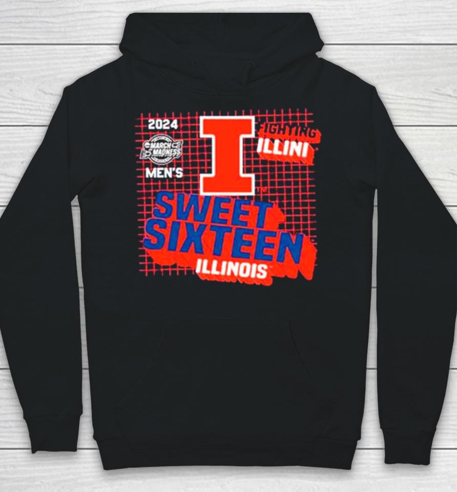Illinois Fighting Illini 2024 Men’s Basketball Sweet Sixteen Hoodie